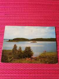 Pocztówka Jezioro Wigry lata 60
