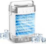 Siereolly Przenośny Klimatyzator Mini USB 1L ze sprayem i 7 kolorami