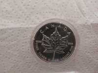 Серебряная монета " 5 долларов Канады Кленовый Лист" 2007 года.