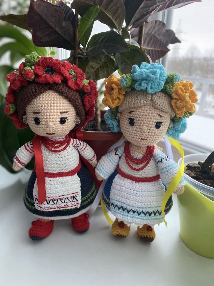 Ляльки Украіночки вʼязані крючком