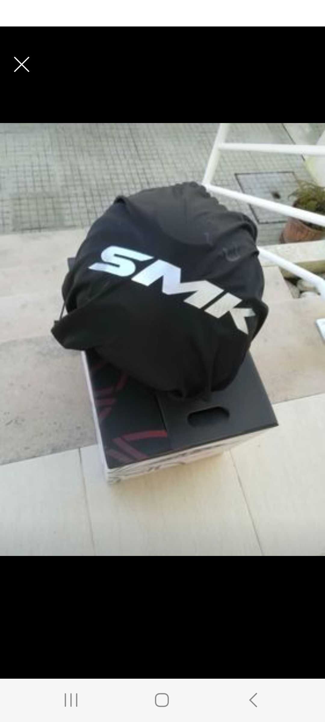 Capacete SMK Streem Preto Como Novo