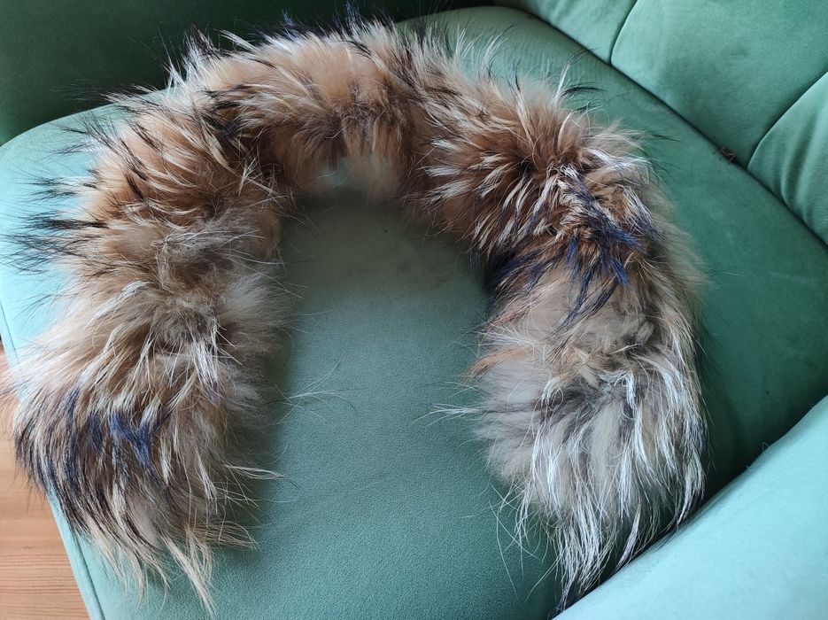 Obszycie do kaptura,kołnierz,futro naturalne ,jenot