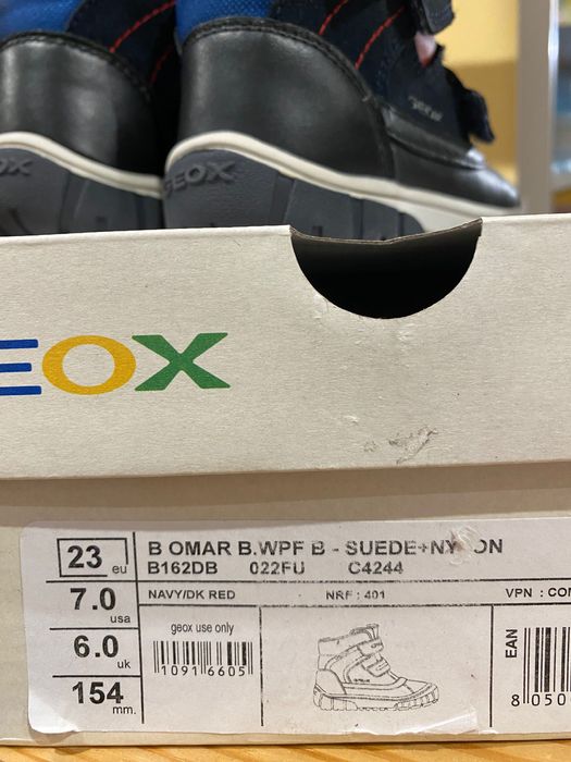 23 розмір, ідеальні зимові черевики на хлопчика geox omar