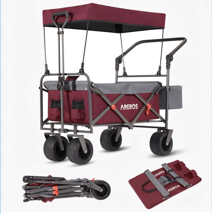 Wozek reczny z dachem Luxus Arebos