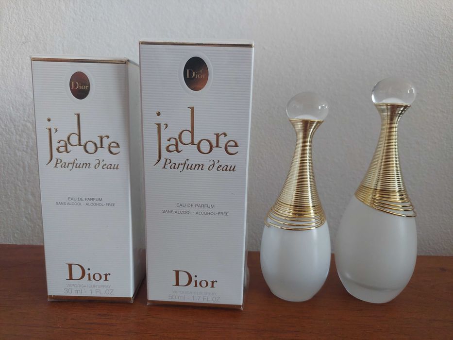 Flakony puste po J'ADORE Parfum d'eau białe  butelki 30ml, 50 ml