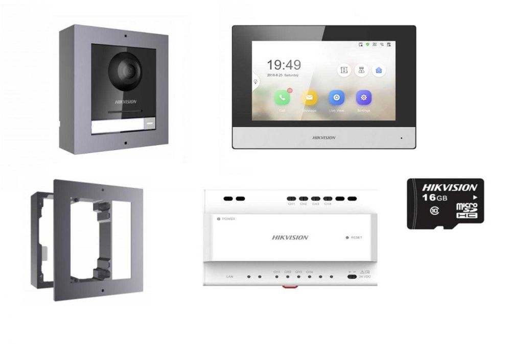 IP домофон Hikvision DS-KIS605-P 702 (KV6113-WPE1 KH6320-TE1) 3 6 L