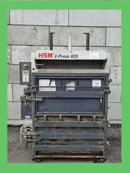 Belownica prasa zgniatarka do foli kartonów odpadów śmieci makulatury