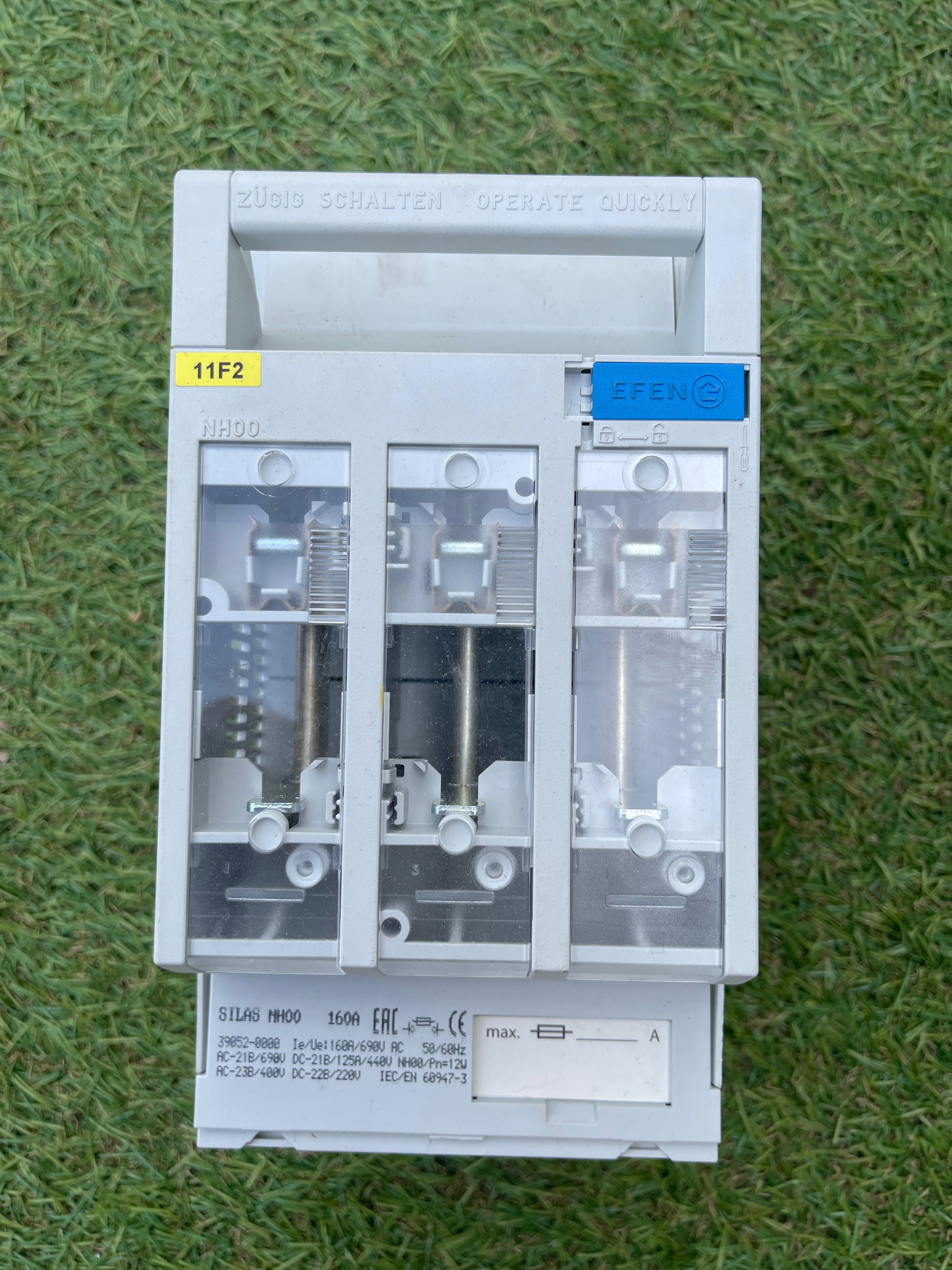 Rozłącznik bezpiecznikowy na most 600mm Silas NH00 160A