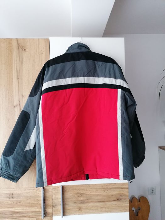 Męska kurtka sportowa XL czerwona ciepła zimowa z ociepleniem narty