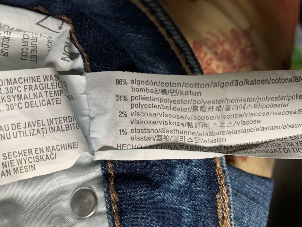 Calças de Ganga Rasgadas Pull & Bear, tamanho 36 / S