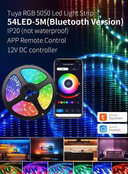 Pasek taśma LED RGB - TUYA - 5 metrów - sterowanie z telefonu - TUYA