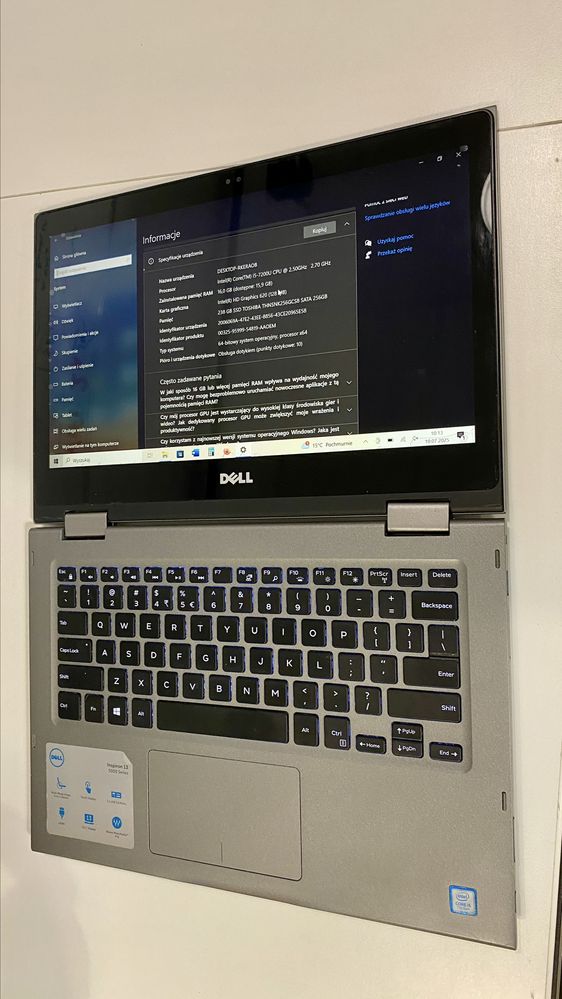 Laptop Dell Inspiron 13 5000 Series P69G I5 16GB 256SSD