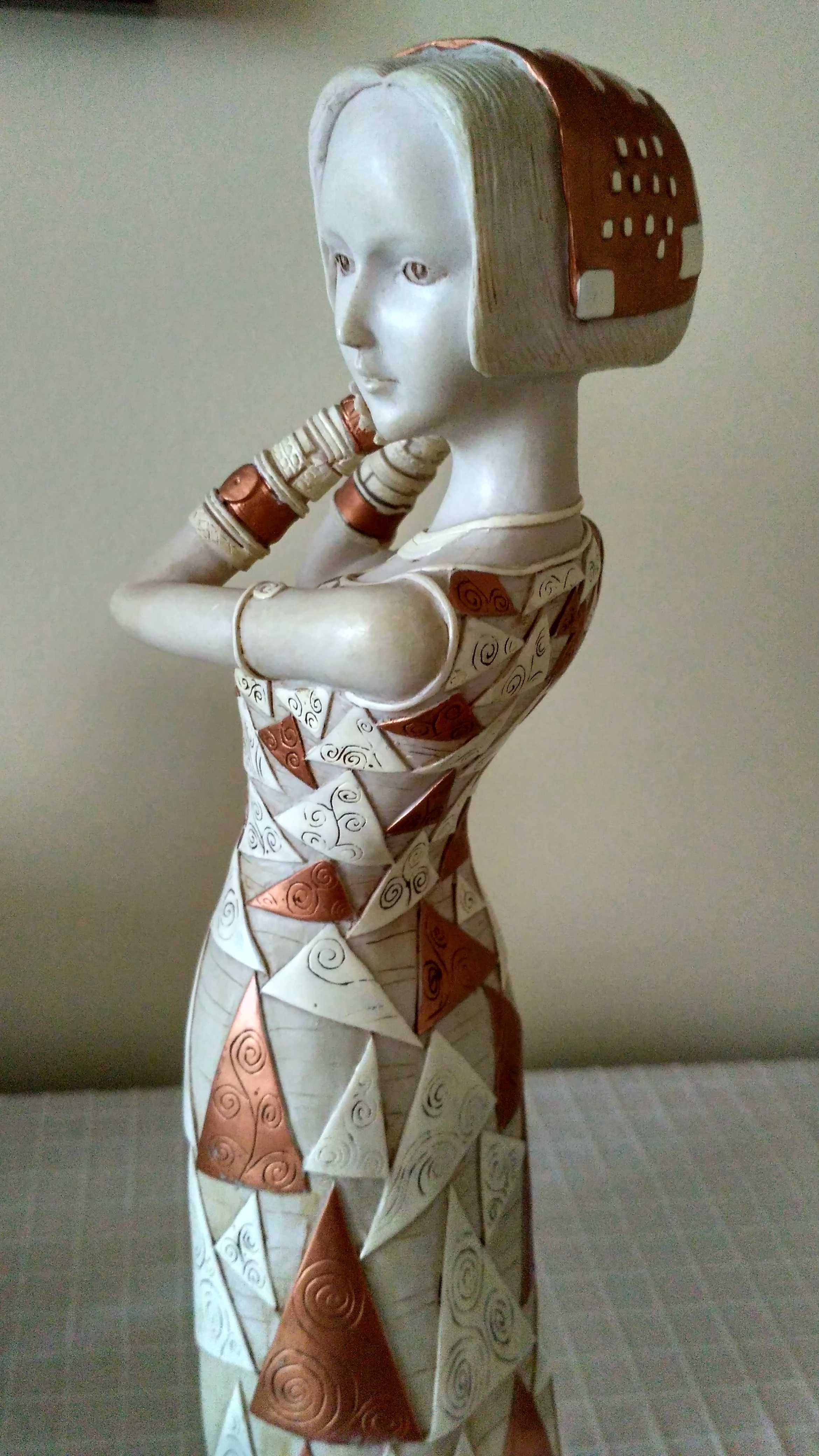 Klimt, sztuka,rzeźba, dekoracja, statuetka, figurka,kobieta, wys.38cm