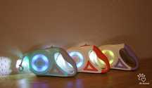 Повідець-рулетка | LED-підсвітка, 5м, 35кг | Поводок для собак