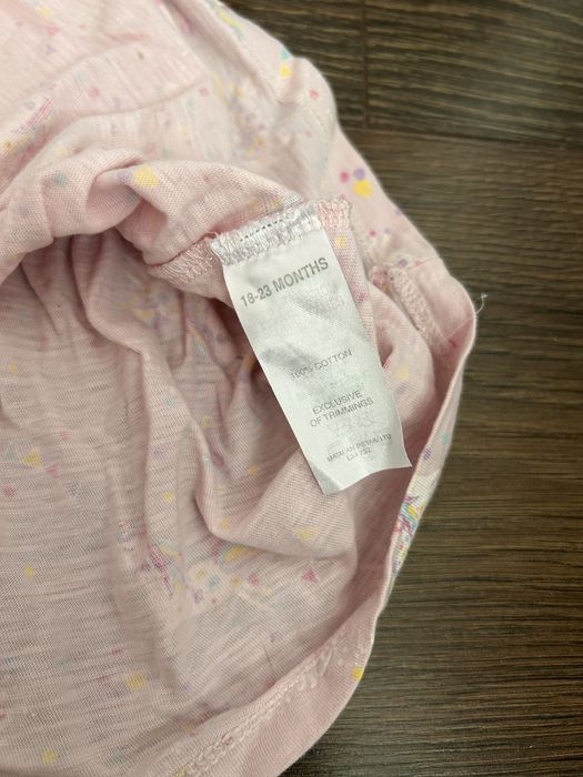 Letnia bawełniana sukienka w jednorożce boho r. 86-92 pudrowy róż