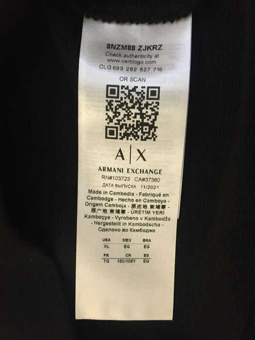 Мужской свитшот, свитер Armani Exchange,M