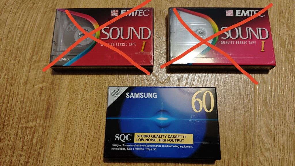 Kasety magnetofonowe Emtec(BASF) Samsung, stilon