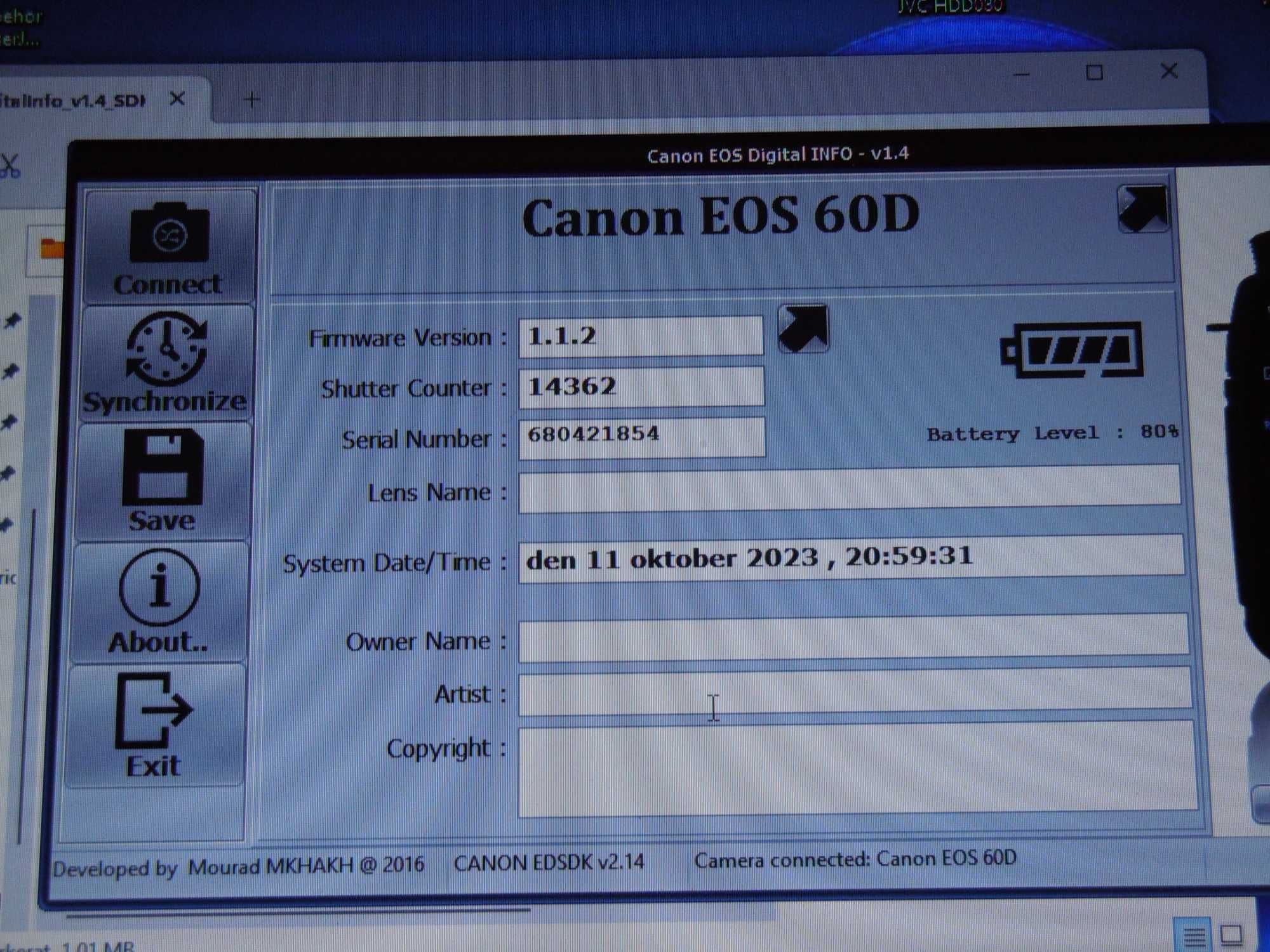 Canon 60D Plus 2x Obiektyw , Lampa błyskowa Sigma.