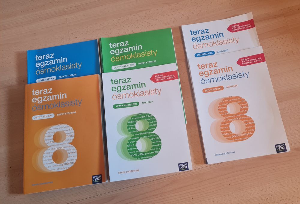 Zestaw „Teraz egzamin ósmoklasisty” – 3 repetytoria+arkusz+2 gratisyy