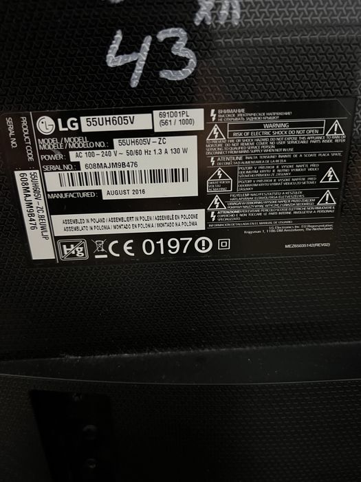 Телевізор LG 55 55UH605V Wi-fi 4K Smart Tv