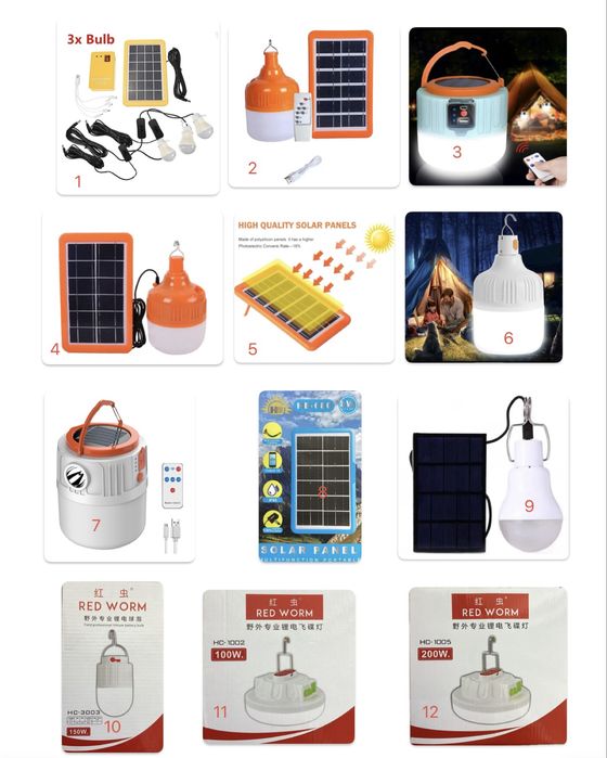 Лампа с солнечной панелью