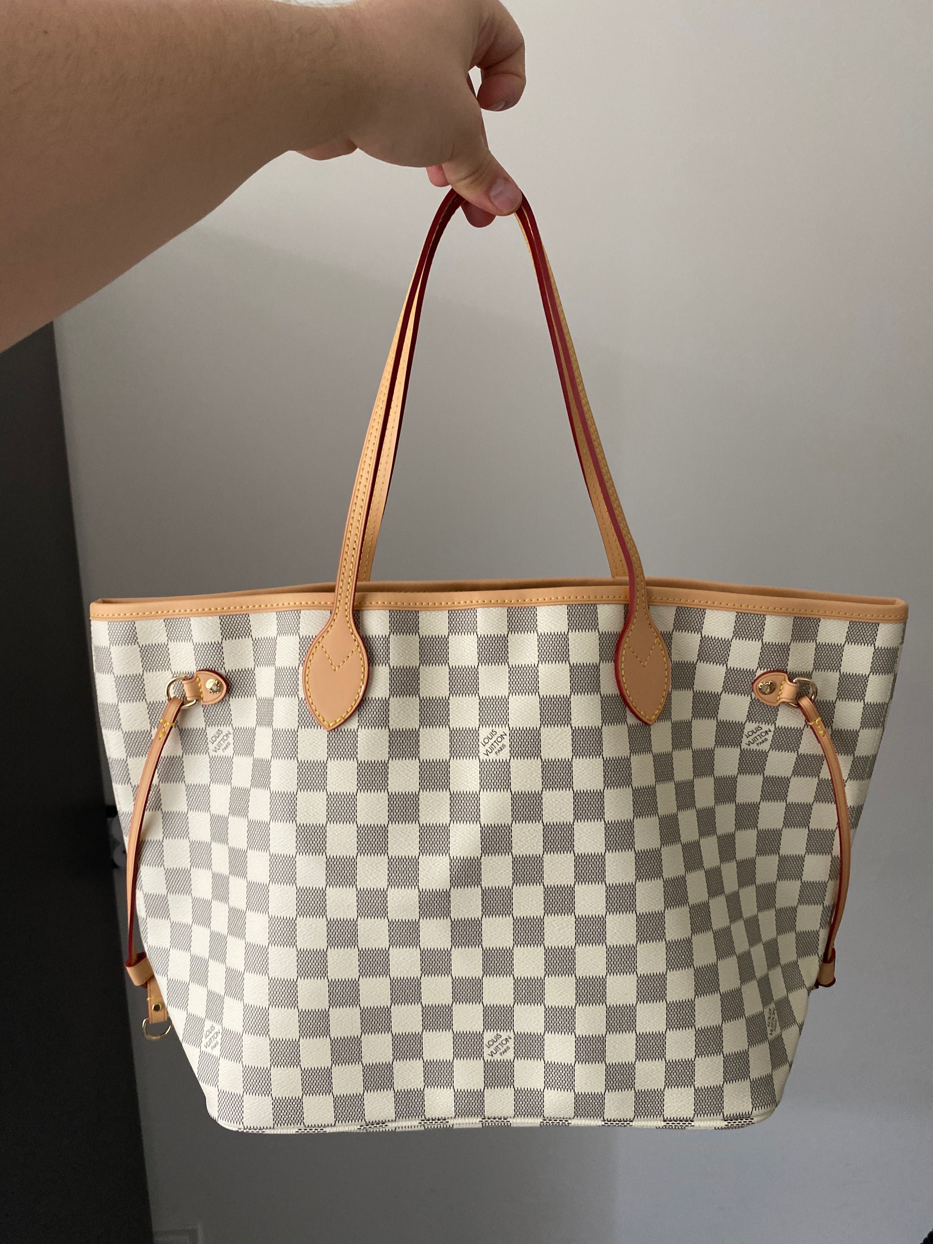 Louis Vuitton Neverfull MM wysoka jakość skóra naturalna