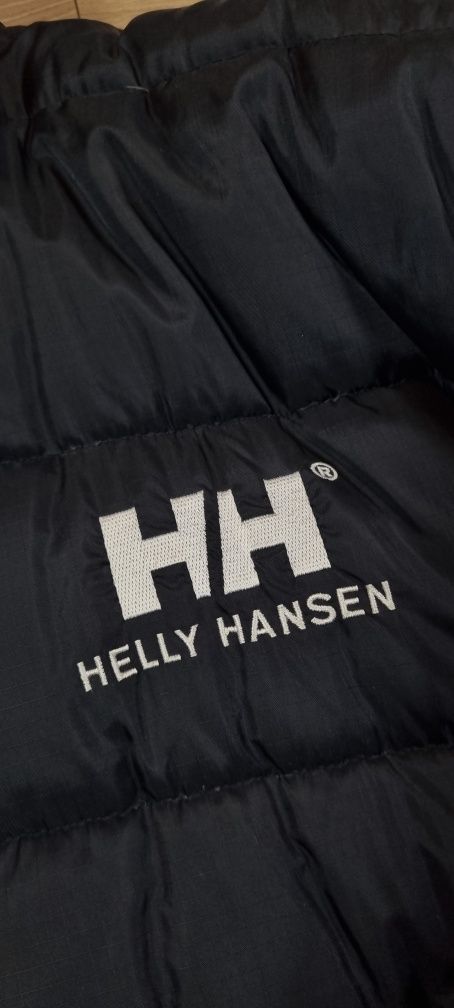 Kurtka męska Helly Hansen, puchowa, zimowa, puffer, dwustronna, logo