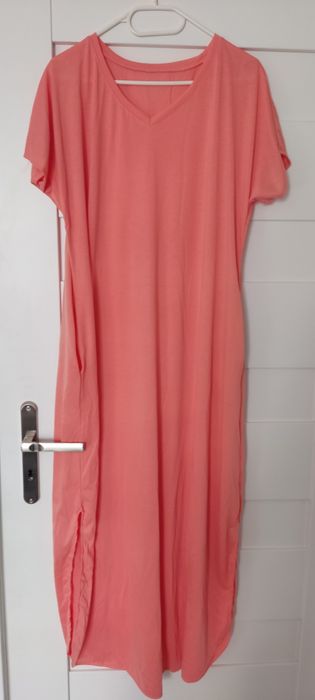 Długa sukienka tunika z kieszeniami r 3xl xxxl 46 nowa