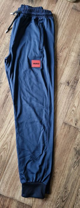 Męski spodnie dresowe granat ciepłe bo ss xl l nowe prezent