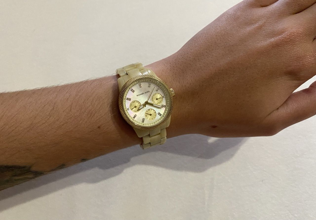 Оригинал Часы Michael Kors MK-5400 Swarovski Керамика Перламутр