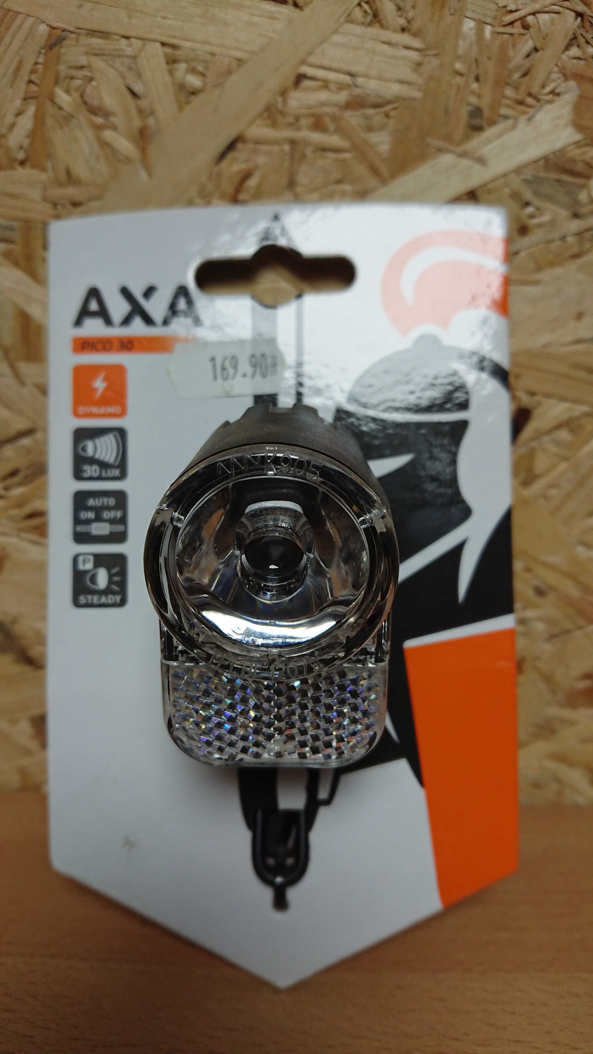 Lampka przednia AXA Pico 30 dynamo 30 lumenów NOWA