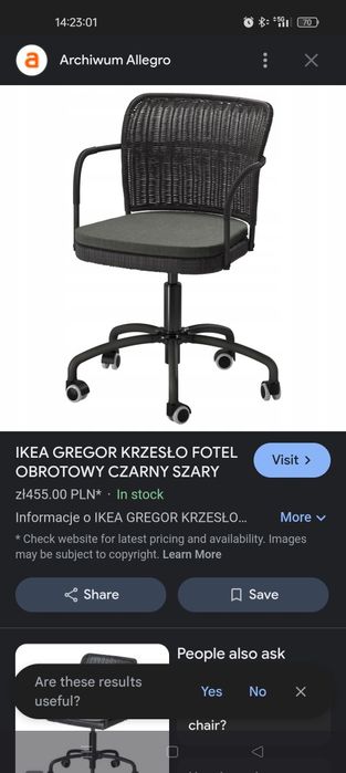 Krzesło biurowe  z ikea