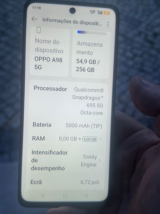 Oppo A985G com capa nova