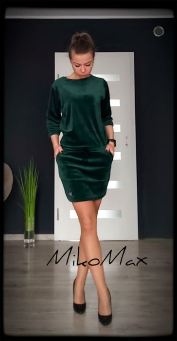 MikoMax sukienka welur soft ,super jakość każdy rozmiar, kolory