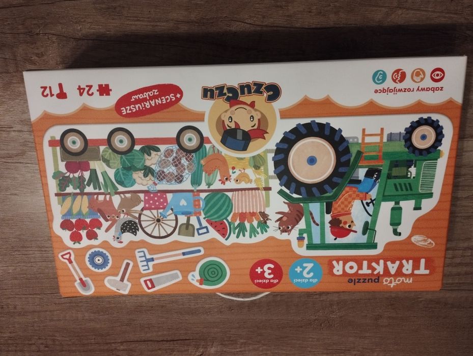 Puzzle Czu Czu traktor + układanka stan bdb