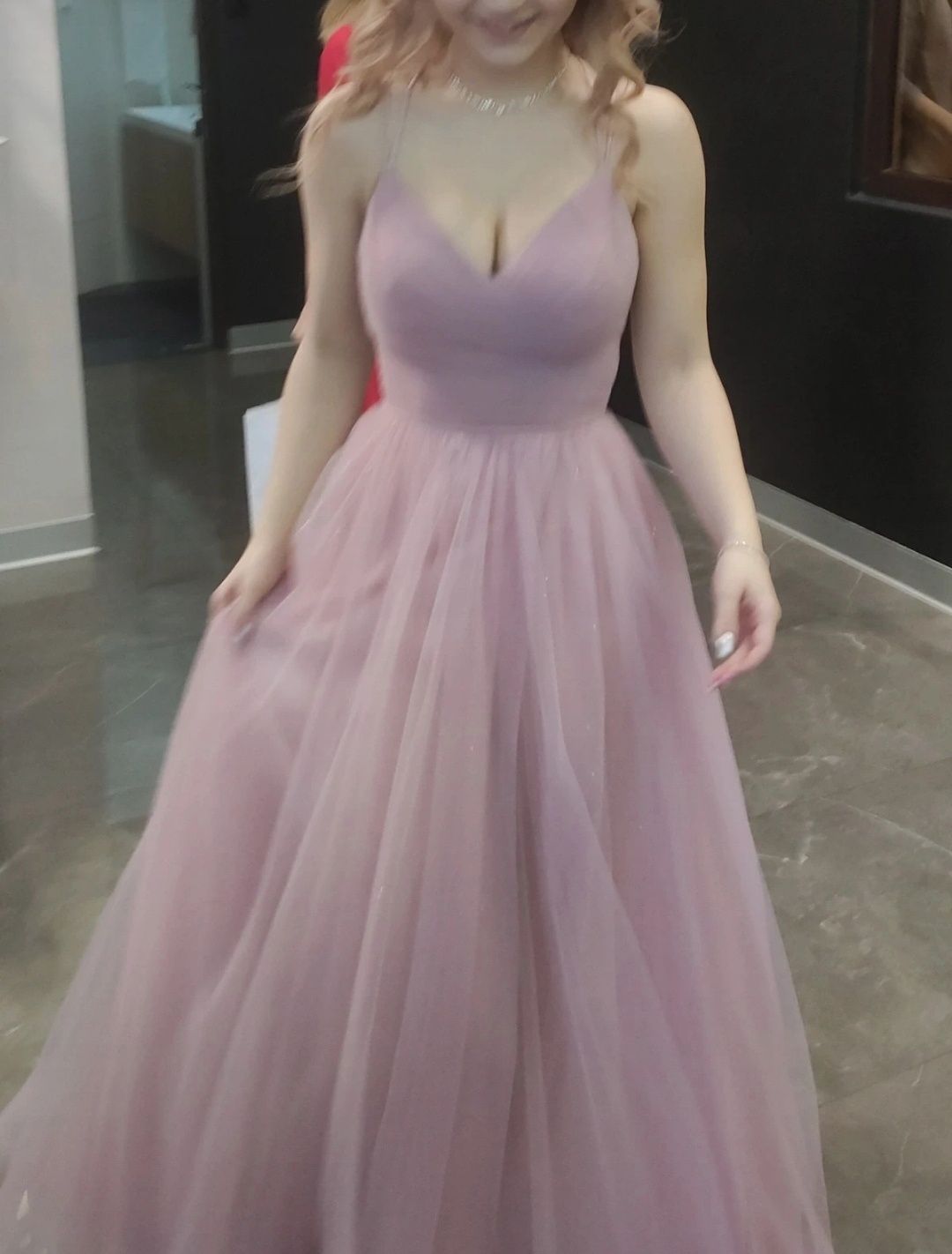 długa suknia studiówkowa różowa
