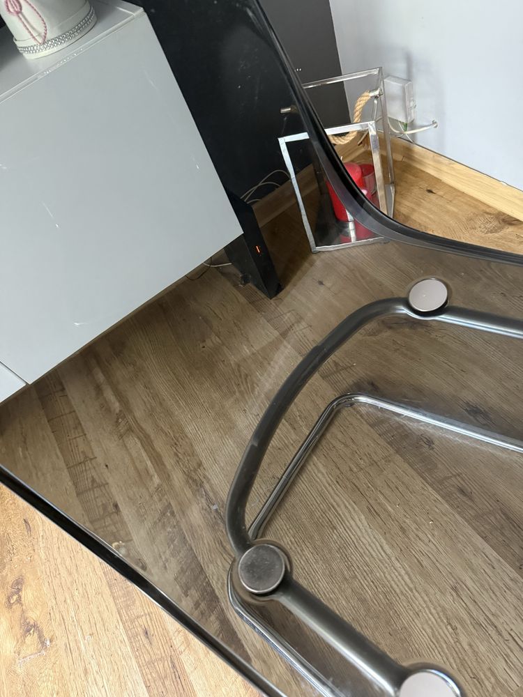 Ikea 4sztuki krzesla Tobias przezroczysty /chrom
