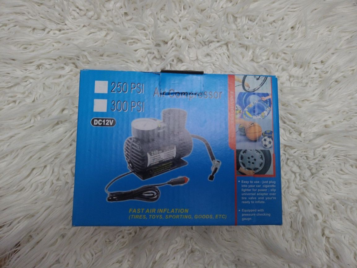Pompka samochodowa kompresor 12v biwak namiot materac
