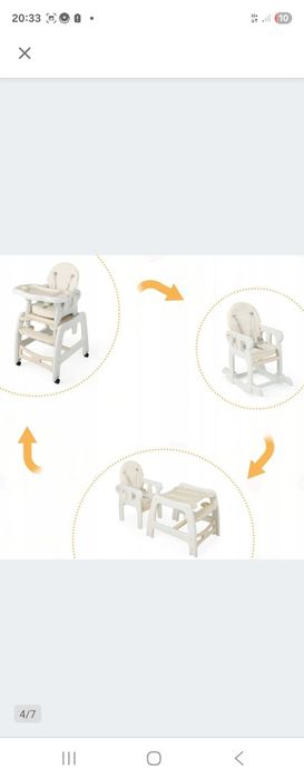 Krzesło do karmienia 3w1