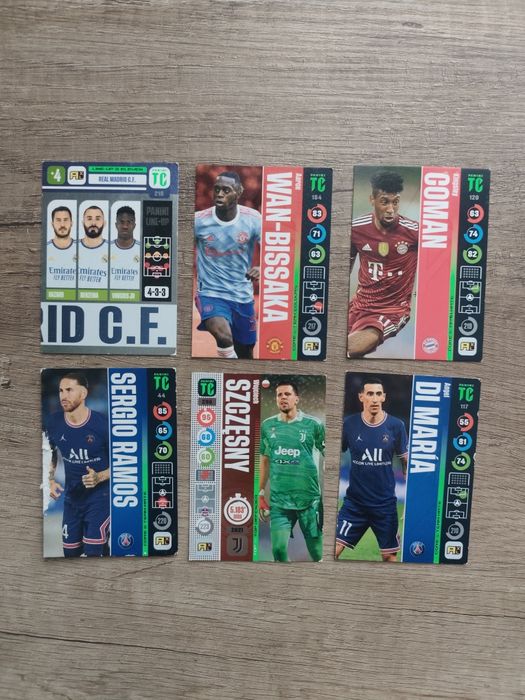 Karty kolekcjonerskie Panini Top Class Szczęsny Di Maria Ramos, Coman