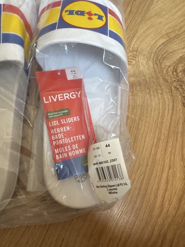 Klapki lidl białe 45 i 44