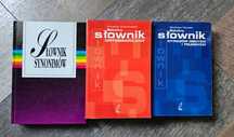 3 słowniki ortograficzne, wyrazów obcych i synonimów