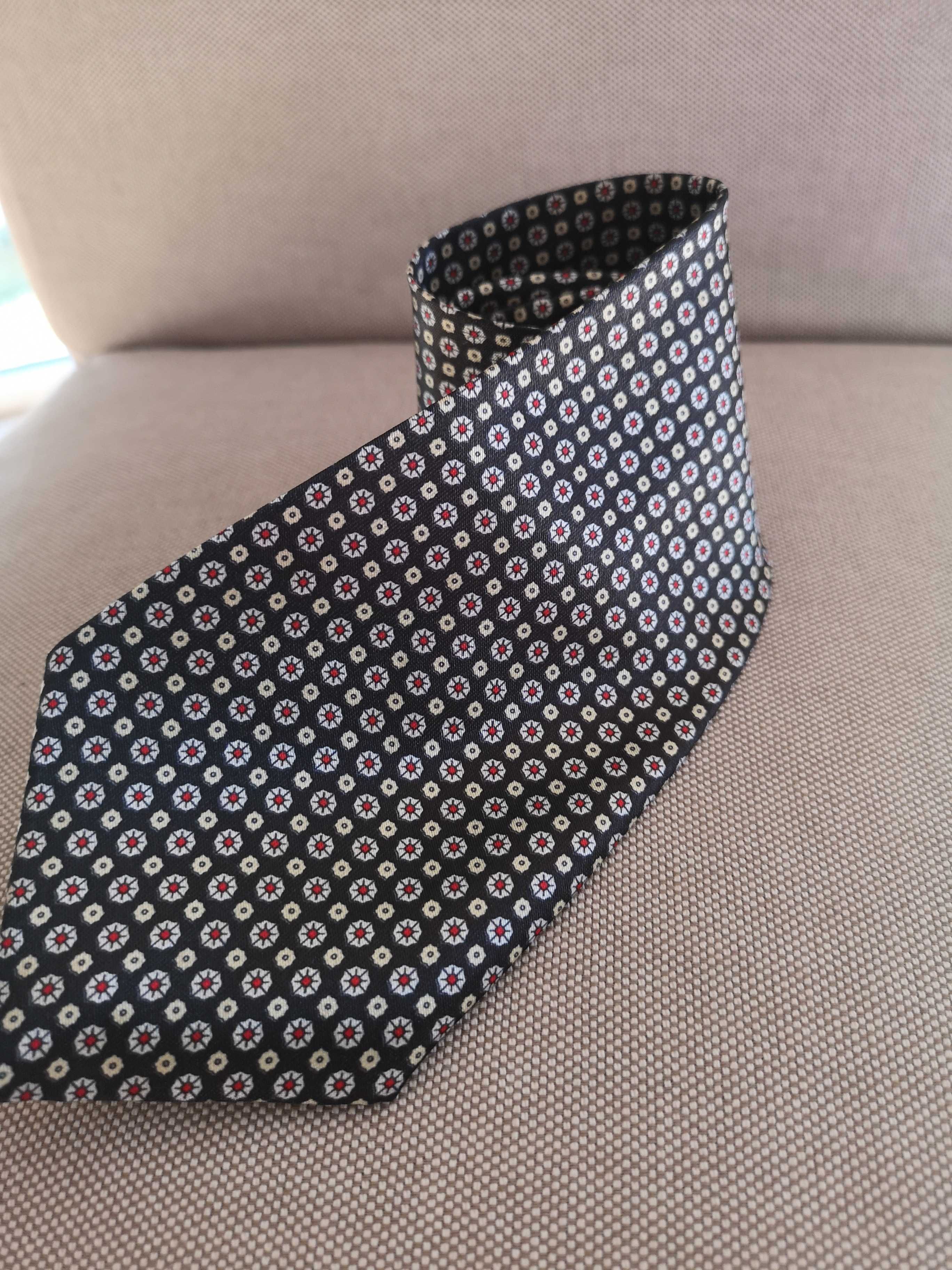 Collectione Roberto czarno granatowy krawat