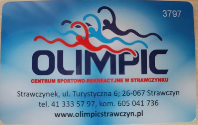 Karnet wejściowy na Pływalnię "Olimpic" w Strawczynku - wartość 150 zł
