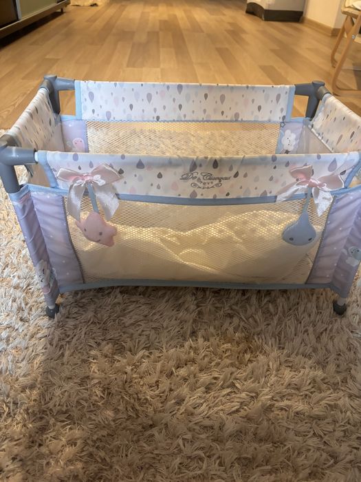 Łóżeczko turystyczne + krzesełko do karmienia dla lalek