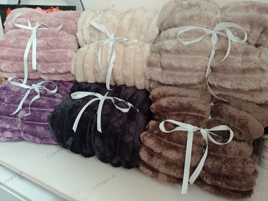 М'якусенький Шарпей 5 см плед ковдра полотна велюрова в полоску на под