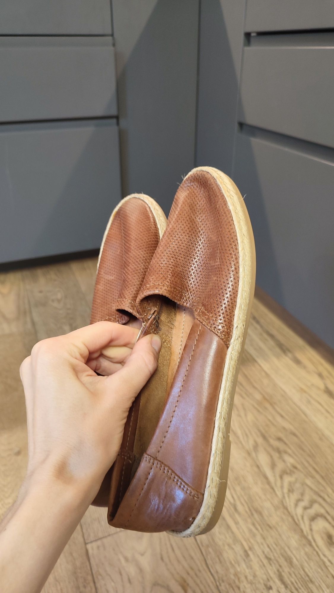 Espadryle skórzane 40 nowe