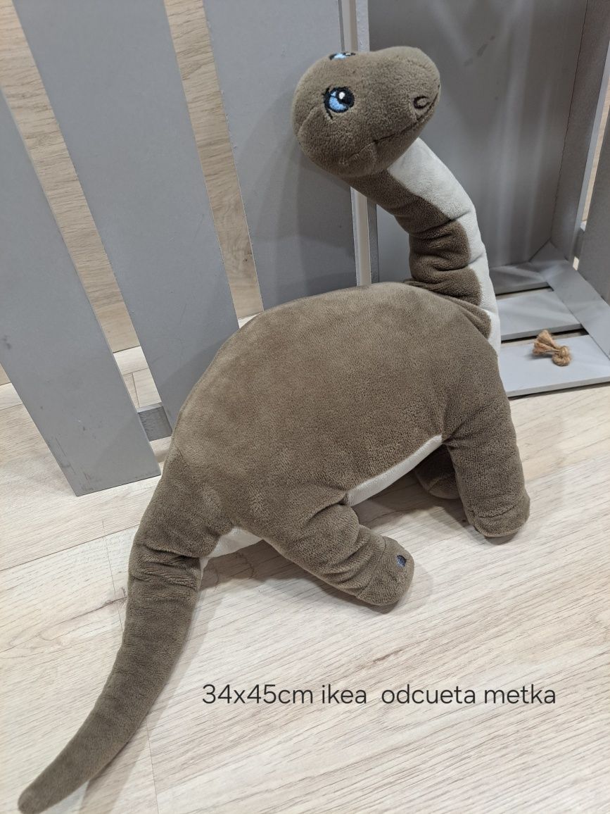 Maskotka szary dinozaur ikea zabawka