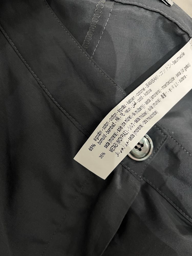 ZARA nowe proste jedwabne spodnie szare modne blogerskie guziki XS