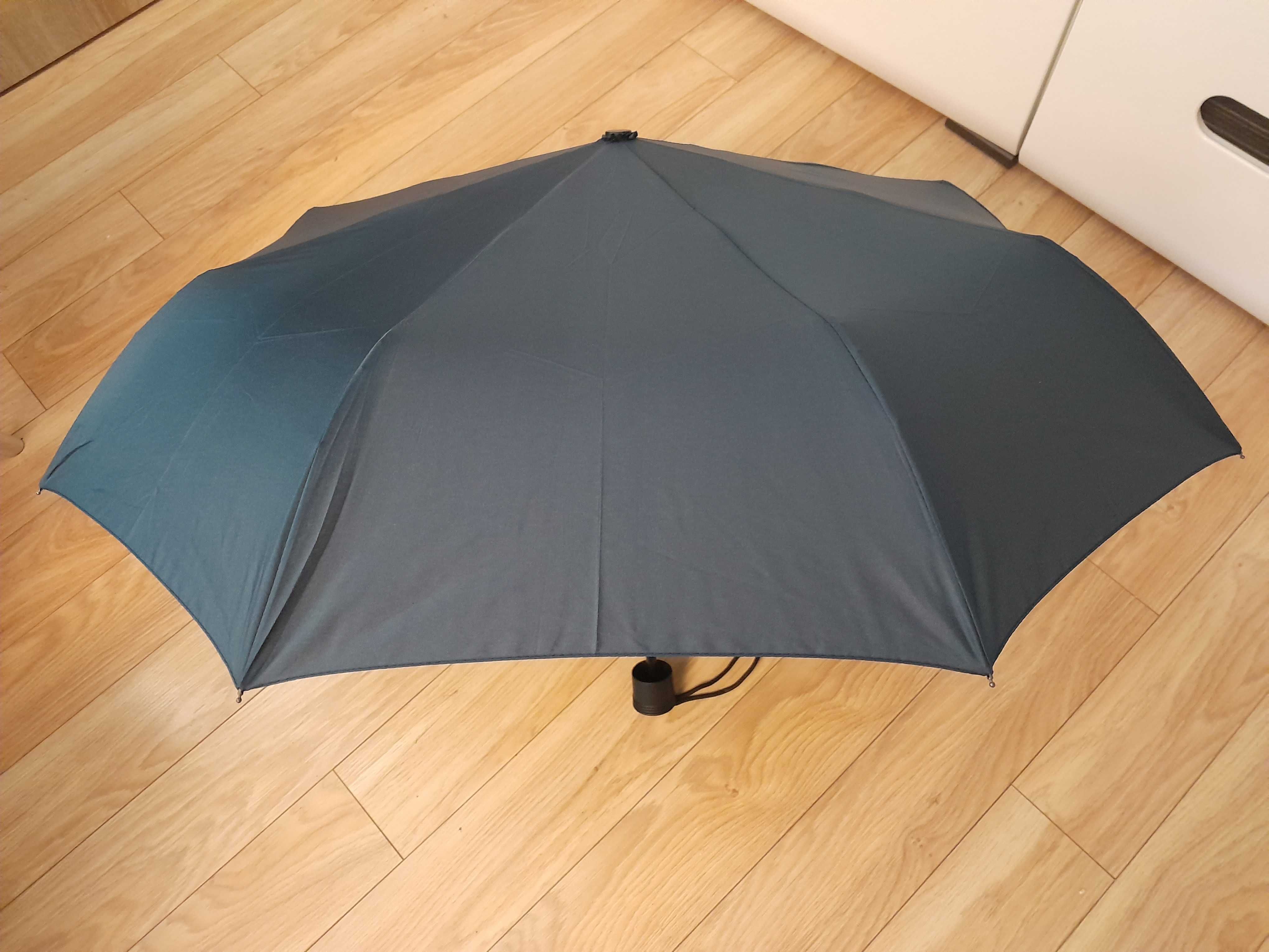 Nowy mini parasol półautomatyczny_Windproof_Umbrella_89 cm, granatowy